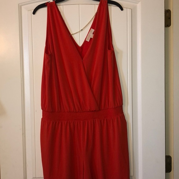 Michael Kors Dresses & Skirts - Michael Kors Orange Romper Size L Michael Kors Dresses & Skirts - Michael Kors Orange Romper Size L